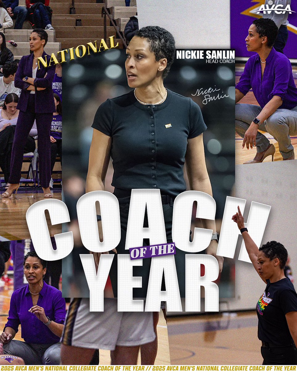 𝐍𝐀𝐓𝐈𝐎𝐍𝐀𝐋 𝐂𝐎𝐀𝐂𝐇 𝐎𝐅 𝐓𝐇𝐄 𝐘𝐄𝐀𝐑🏐🏆🔥

Congrats to men’s volleyball head coach Nickie Sanlin on being named 2025 AVCA National Men’s Collegiate Coach of the Year!! #BearcatsUnleashed