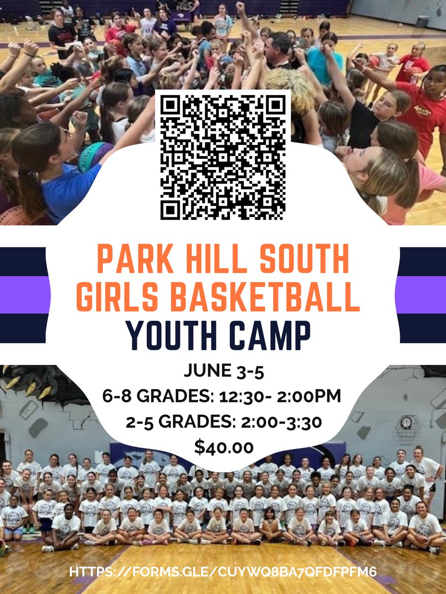 Just a little under a month until one of the most fun weeks of the year!  Last year we had 113 girls at camp so we split into 2 sessions for this year.  Now we can have even more. 
 Get registered today: forms.gle/3E8ti5DHJ2Eo3S…