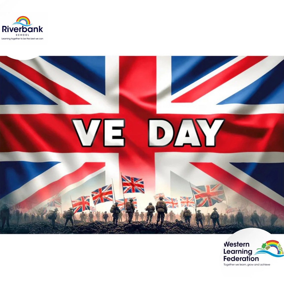 Riverbank School (@riverbanksch) on Twitter photo Tomorrow we will be commemorating the 80th Anniversary of VE Day, marking the end of the Second World War in Europe.
All staff and pupils are invited to wear Red, White or Blue 🇬🇧 <a href="/CardiffWestern/">Western Learning Federation</a> Tomorrow we will be commemorating the 80th Anniversary of VE Day, marking the end of the Second World War in Europe.
All staff and pupils are invited to wear Red, White or Blue 🇬🇧 <a href="/CardiffWestern/">Western Learning Federation</a>