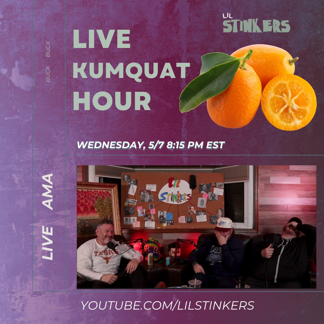 Jake Mattera (@jakemattera) on Twitter photo Tonight! Join us on YouTube for the Kumquat Hr. Going Live around 8:15 EST. Buck Buck YouTube.com/lilstinkers
<a href="/mikerainey82/">Michael Rainey</a> <a href="/jonnydelco/">Style tips, by Gnocchi®️</a> Tonight! Join us on YouTube for the Kumquat Hr. Going Live around 8:15 EST. Buck Buck YouTube.com/lilstinkers
<a href="/mikerainey82/">Michael Rainey</a> <a href="/jonnydelco/">Style tips, by Gnocchi®️</a>