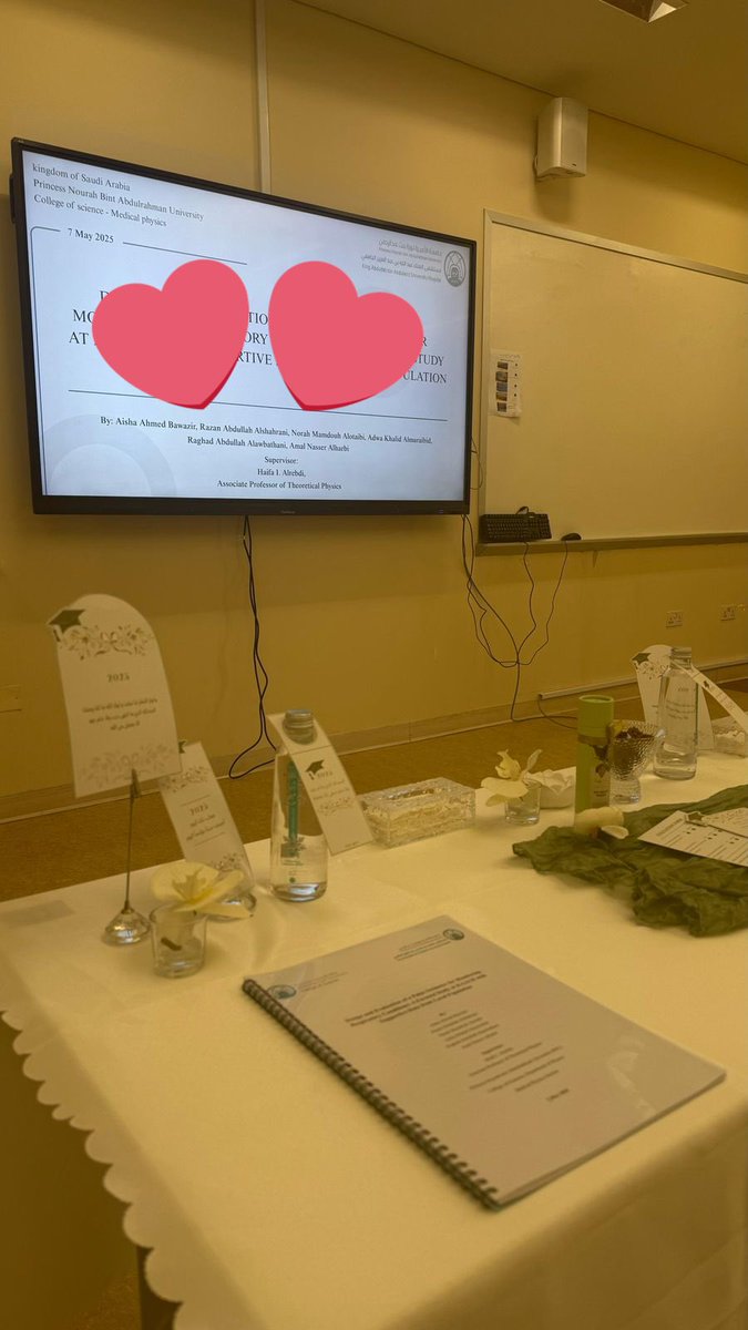 mphyal's tweet image. الحمدلله حمداً كثيرًا طيباً مباركاً فيه كما ينبغي لجلال وجهك وعظيم سلطانك 
الحمدلله الخالق البارئ المصور له الاسماء الحسنى الرحمن على العرش استوى 

تم بحمدلله تقدم بحث التخرج ومناقشته اسأل الله ان يكتب لنا ولزميلاتي الخير والخيره والتوفيق في سنواتنا القادمه والنجاحات المتواصله 💓