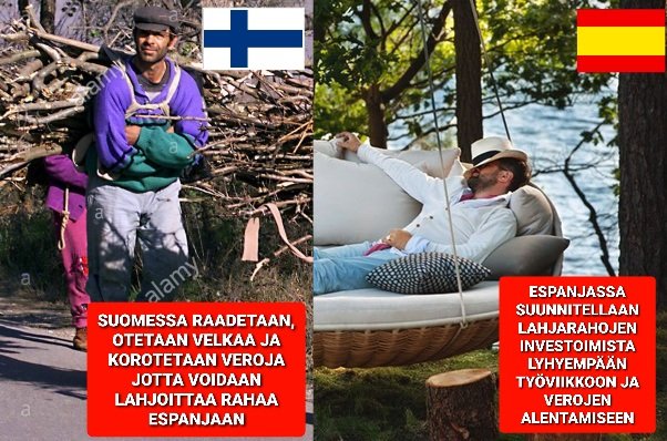 47leakiM's tweet image. Espanjan siesta on osa Suomen selkänahkaa! 💩🇪🇺 #Elpymispaketti