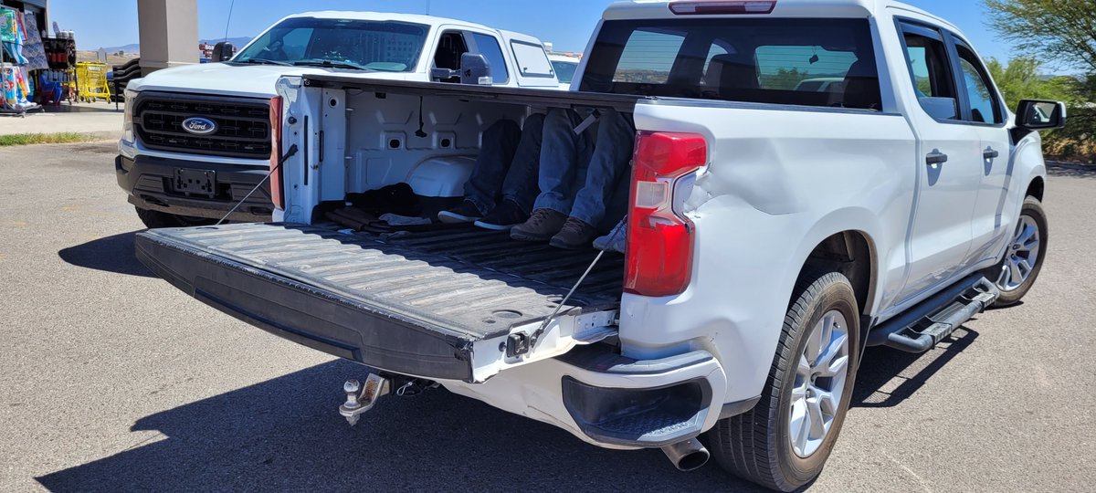 K9 team catches smuggler convicted of attempted murder with 3 illegal aliens hidden in the bed of a truck in Sonoita, AZ. 

Agents used a detection K9 to check for people hidden within the vehicle. Following an alert from the K9, agents found 3 illegal aliens from Mexico in the
