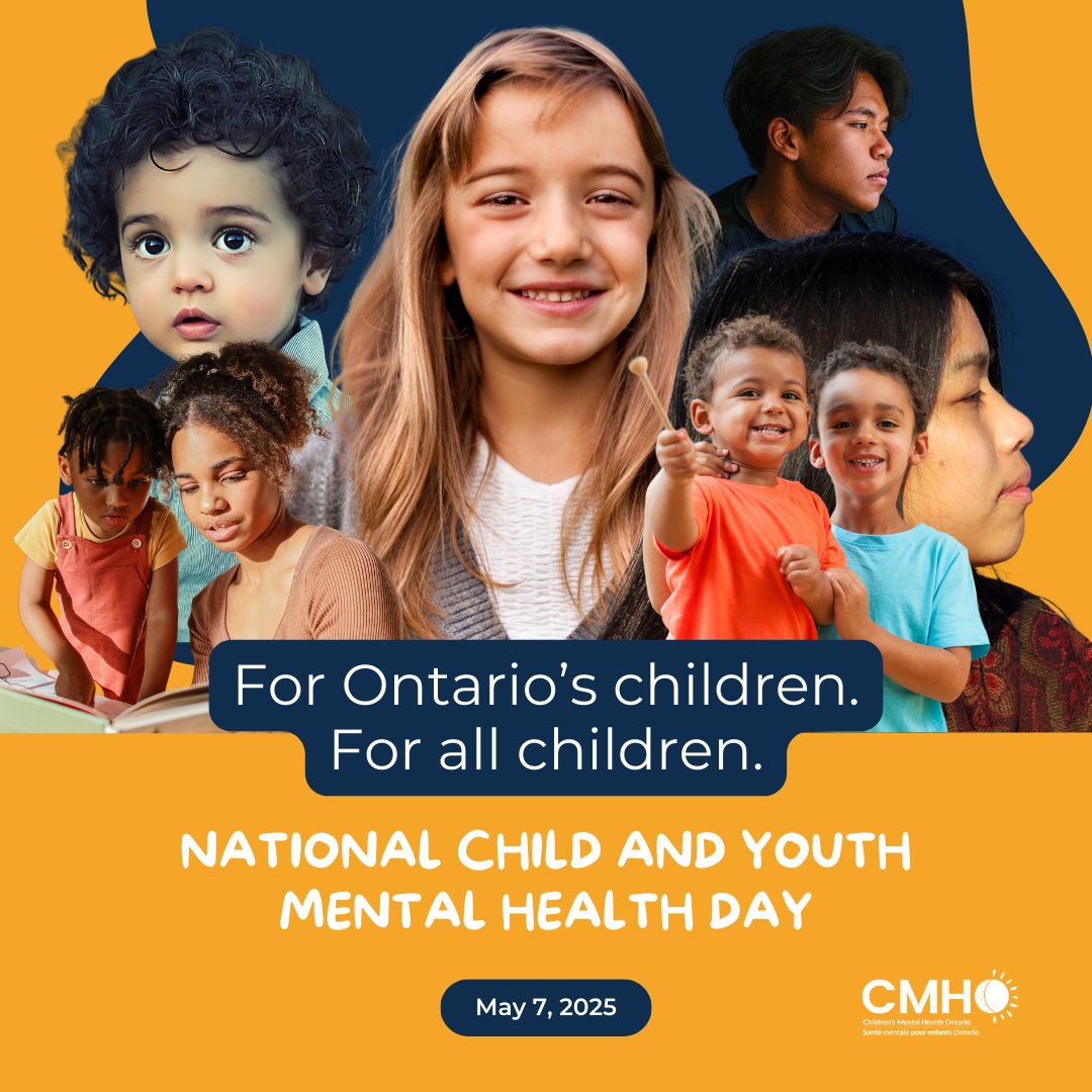 Today is #ChildAndYouthMentalHealthDay! 💛

Mental health care must reflect the diversity of Ontario’s children and youth. It’s time to centre voices that have been unheard for too long. Share if you agree! 🔁

#CMHW2025 #VoicesUnheardStoriesTold #KidsCantWait #MentalHealthWeek