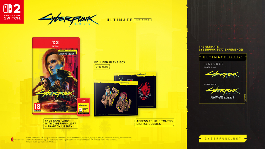 🚨 CYBERPUNK 2077 SWITCH 2 INCLUSIONS 🚨

📓 64gb Game Card with Cyberpunk 2077 Base Game + Phantom Liberty Expansion.
🔘 Stickers.
💳 Access to My Rewards Digital Goodies.

Pre-order for £64.95 at TGC! 🌃🔩⚡️

thegamecollection.net/cyberpunk-2077…
