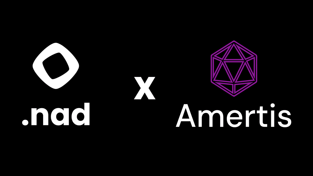 NadDomains's tweet photo. Amertis 🤝 Nad Name Service

Amertis has integrated NNS to enhance user identity and streamline the experience on their platform!

📊 Amertis is a fully on-chain liquidity aggregator built natively on Monad. They smart-route trades by sourcing liquidity across multiple decentralized exchanges to ensure users always get the most efficient execution.

✨They’re also running a special NFT campaign on the Monad testnet that you won’t want to miss.

😎 Connect your wallet and start trading on Amertis without worrying about slippage.

🔗 https://t.co/MlN3j3clgl

Follow @AmertisExchange and @NadDomains -- who knows, we might have something for you in the future 😉

💜 Thank you to the Amertis team!

gmo.nad
