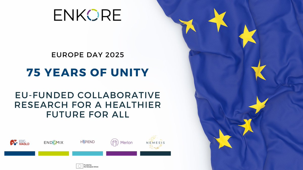 🇪🇺 On #EuropeDay2025, we celebrate 75 years of unity—and the scientific collaboration shaping Europe's health future.
The ENKORE Cluster unites 5 #EUfunded projects tackling the impact of endocrine disrupting chemical on human health.
#HorizonEU #EDCs