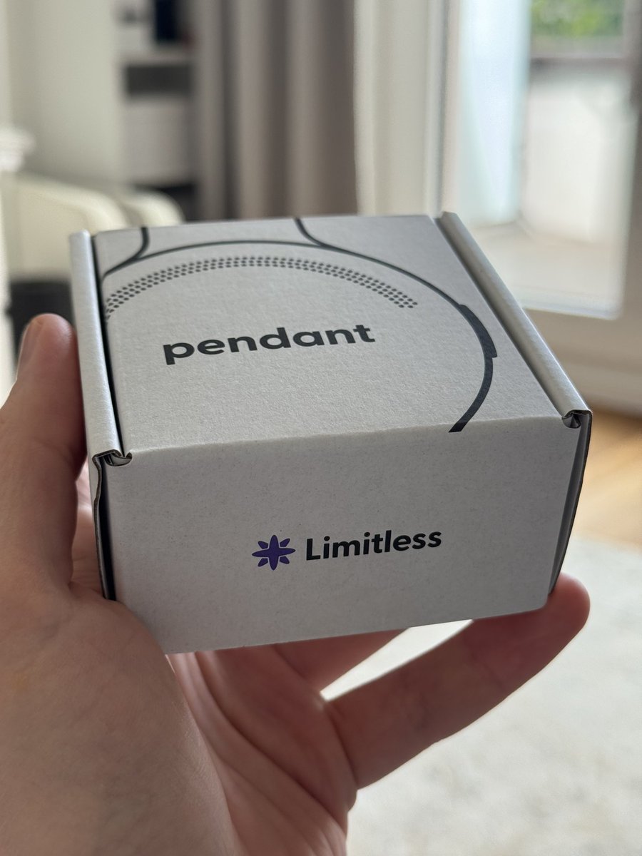eg0rev's tweet image. My pendant from @LimitlessAI has finally landed in Germany. Let's see if I get the productivity boost I'm hoping for