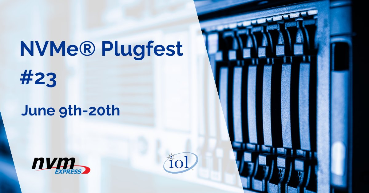 Get ready for NVMe® Plugfest #23, taking place from June 9th to 20th in Durham, NH at the IOL! This two-week event offers a unique opportunity to test your products against the latest NVMe standards. Don't miss out, ensure your products are up to standard!bit.ly/NVMe-plugfest