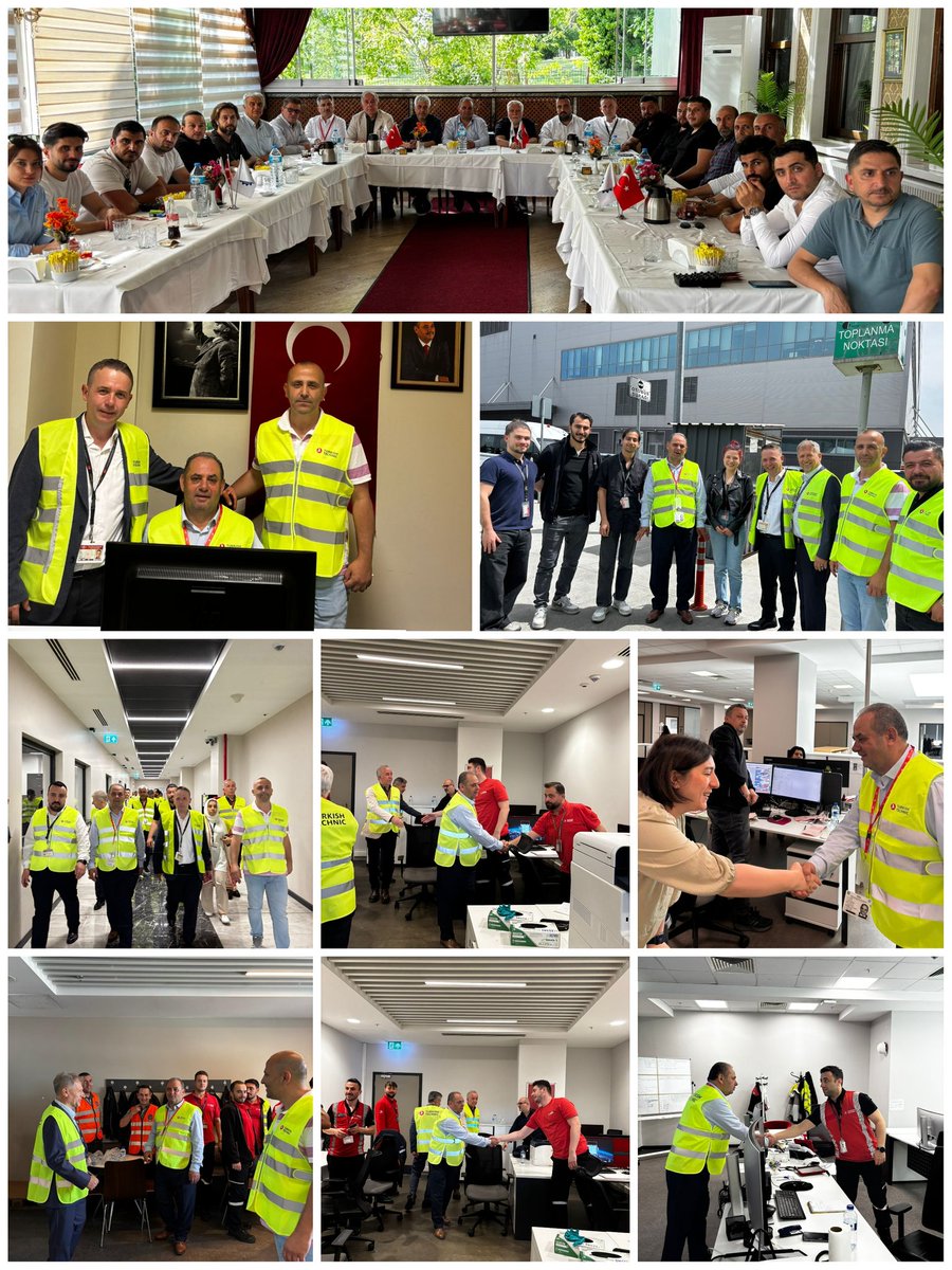 THY TEKNİK'teki üyelerimize yönelik  başlattığımız saha ziyaretlerimizin ikinci gününde İstanbul Havalimanındaydık.
Genel Yönetim Kurulumuz, Avrupa Havacılık Şube Başkanımız, Şube Yöneticilerimiz ve işyeri temsilcilerimizle birlikte, İstanbul Havalimanının ülkemizin yüz akı