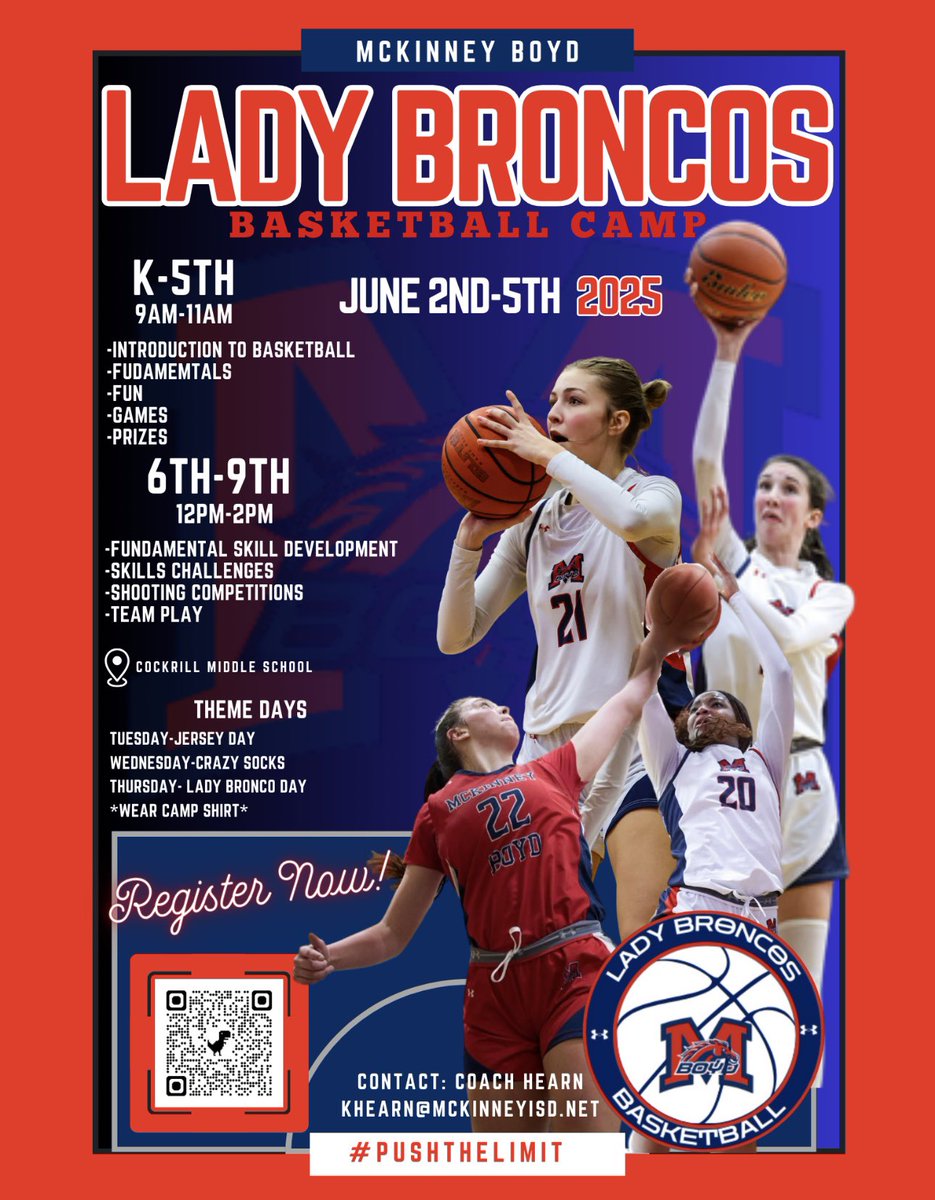 🏀 Camp is right around the corner‼️
Get your Jr. Bronco signed up NOW‼️