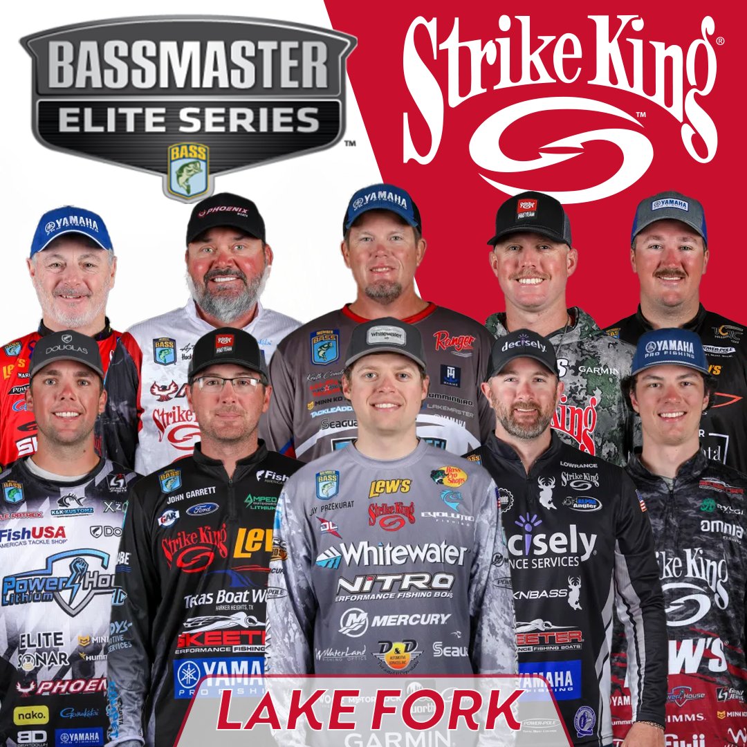 Stop #5 of the 2025 Bassmaster Elite Series starts TOMORROW on the Big Bass Factory, Lake Fork‼️ Be sure to stay tuned tomorrow as the Strike King Pros take on this legendary East Texas Fishery🔥

How many of the Strike King Pros do you have in your Fantasy Fishing this week?