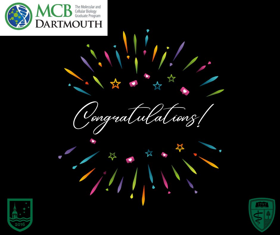 Dartmouth MCB Graduate Program (@mcbdartmouth) on Twitter photo π Congratulations to the newly-minted Dr. Xhoela Bame (<a href="/bobalhill/">Robert Hill</a> Lab) , Dr. Anneka Johnson (Miller Lab), and Dr. Amelia Kim (Griffin Lab)!! π₯³ π Congratulations to the newly-minted Dr. Xhoela Bame (<a href="/bobalhill/">Robert Hill</a> Lab) , Dr. Anneka Johnson (Miller Lab), and Dr. Amelia Kim (Griffin Lab)!! π₯³