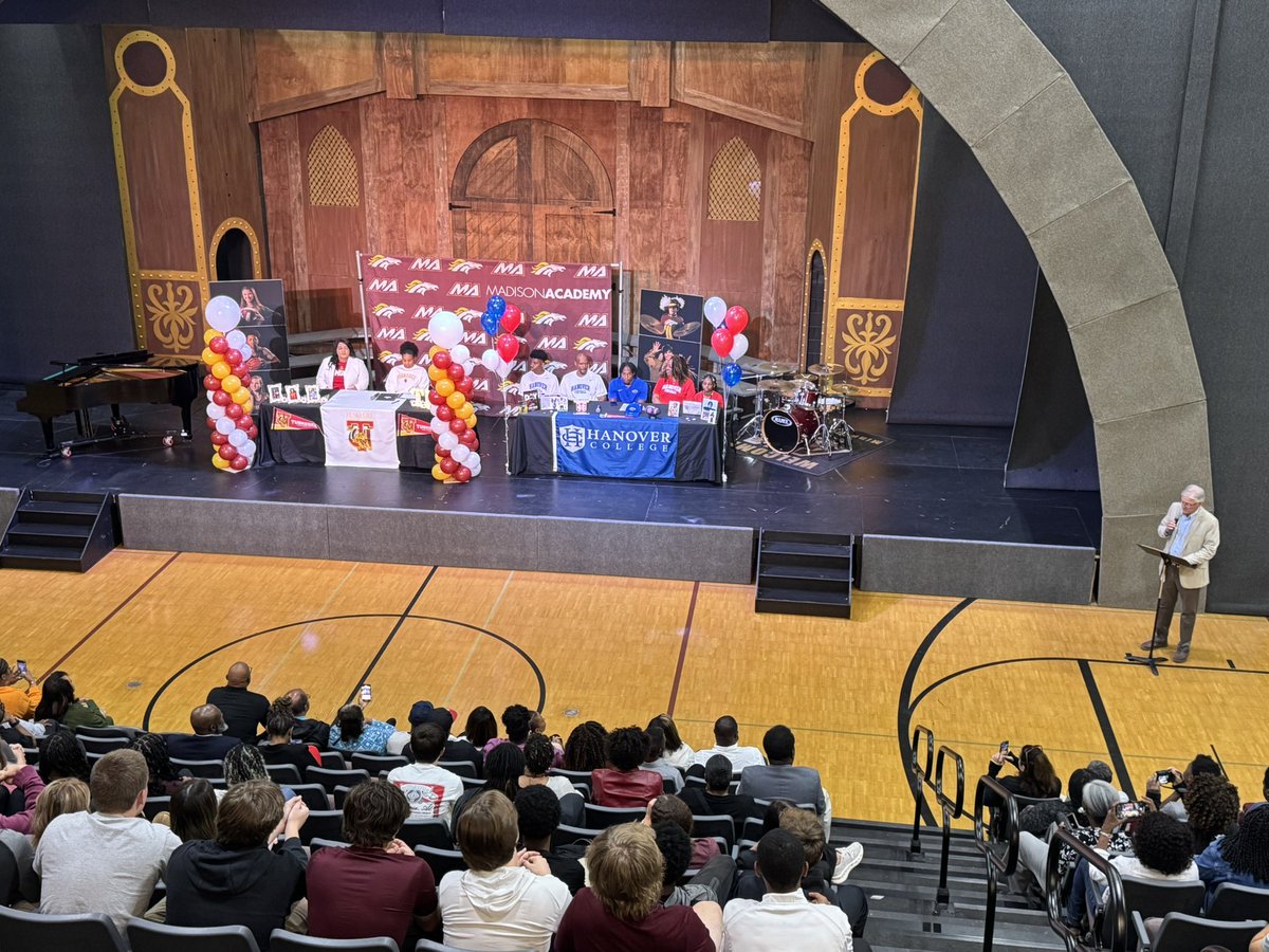 Nick Kuzma (@nickpkuzma) on Twitter photo For the 18th time in the 2024-2025 school year, student athletes are putting pen to paper at Madison Academy! ✍🏻
🏐 Jasmine Brantley: Tuskegee
🏈 Josh Williams: Hanover College
<a href="/FOX54News/">FOX54News</a> | <a href="/mamustang/">Madison Academy</a> | <a href="/MAMustangsFB/">Madison Academy Football</a> For the 18th time in the 2024-2025 school year, student athletes are putting pen to paper at Madison Academy! ✍🏻
🏐 Jasmine Brantley: Tuskegee
🏈 Josh Williams: Hanover College
<a href="/FOX54News/">FOX54News</a> | <a href="/mamustang/">Madison Academy</a> | <a href="/MAMustangsFB/">Madison Academy Football</a>