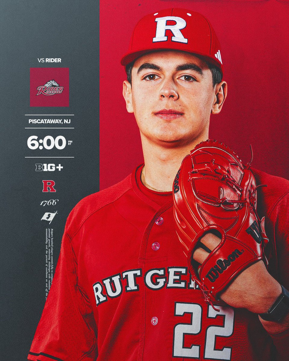 Last midweek of the season. Under the lights at Bainton Field. 

🕕 6:00 PM 
🏟️ Bainton Field
💻 go.rutgers.edu/Rider-Stream
📊 go.rutgers.edu/Rider-Stats