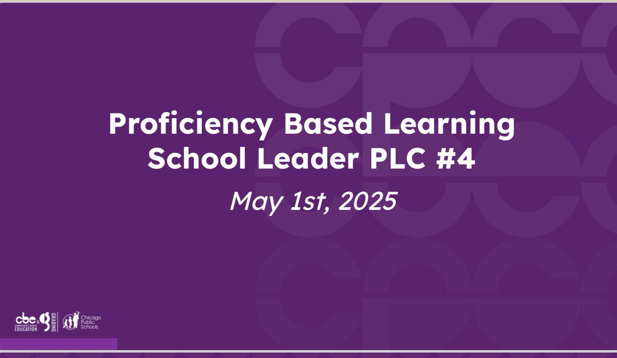 CPS I Proficiency Based Learning (CBE) tweet media