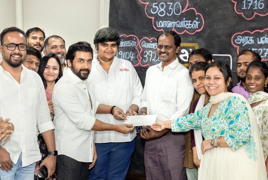 #Suriya Donated 10crs To Agaram Foundation From The Profits Of #Retro ..🤝 Man With a Golden Heart..❣️