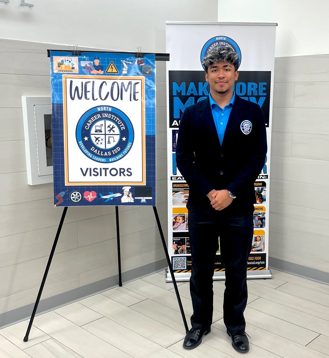 Jonathan Campos, a W.T. White sophomore, was one of five students chosen to represent the South at the National NFTE Competition in October with his drone business, JC Productions. He studies aviation at Career Institute North.