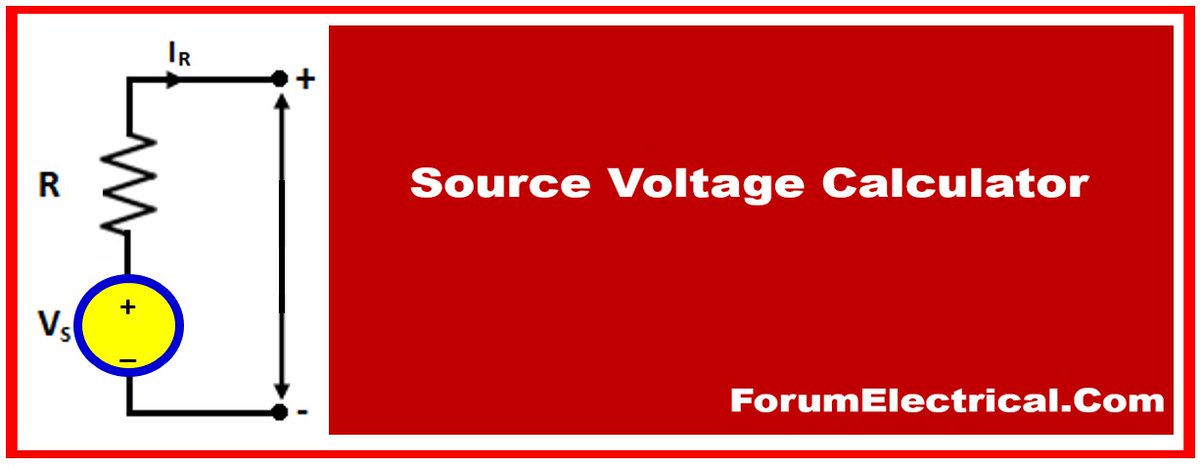 Rabert_infohe's tweet image. Source Voltage Calculator
#Voltage #sourcevoltage #electricalcalculator #calculator