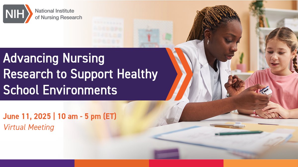 NINR (@ninr) on Twitter photo Register to attend the Advancing Nursing Research to Support Healthy School Environments for All virtual meeting by <a href="/NINR/">NINR</a> <a href="/OBSSR_NIH/">NIH Behavioral and Social Sciences Research</a> designed to explore school health and the potential of nursing science to impact and innovate in this area. events.gcc.teams.microsoft.com/event/64df9c29… Register to attend the Advancing Nursing Research to Support Healthy School Environments for All virtual meeting by <a href="/NINR/">NINR</a> <a href="/OBSSR_NIH/">NIH Behavioral and Social Sciences Research</a> designed to explore school health and the potential of nursing science to impact and innovate in this area. events.gcc.teams.microsoft.com/event/64df9c29…