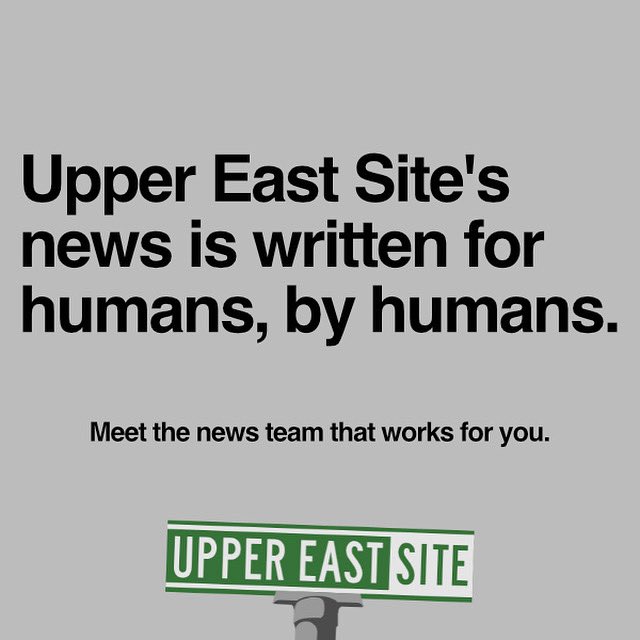 uppereastsiteny's tweet image. Meet the news team that works for you at UpperEastSite.com/team.
Share and follow to support 100% Human journalists.