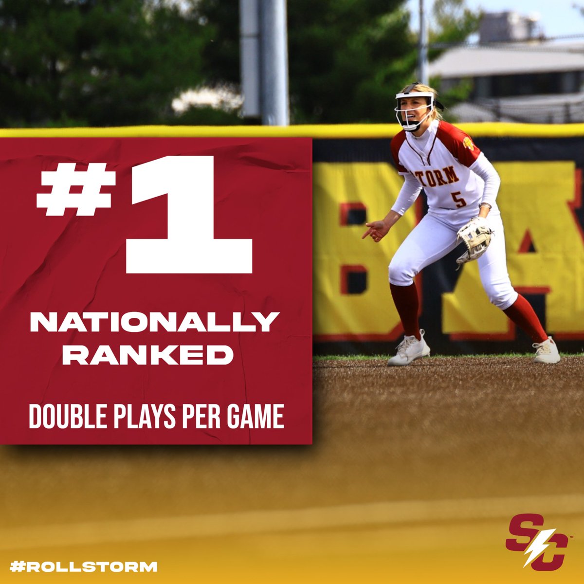 SCStormSoftball's tweet photo. Your Simpson Storm is Nationally Ranked #1 in Double Plays Per Game!! #RollStorm https://t.co/vzIdmCFjlQ
