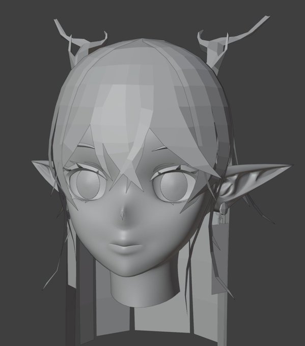 こんな感じで板ポリで下書き的な
VRCとかに使いたいね 