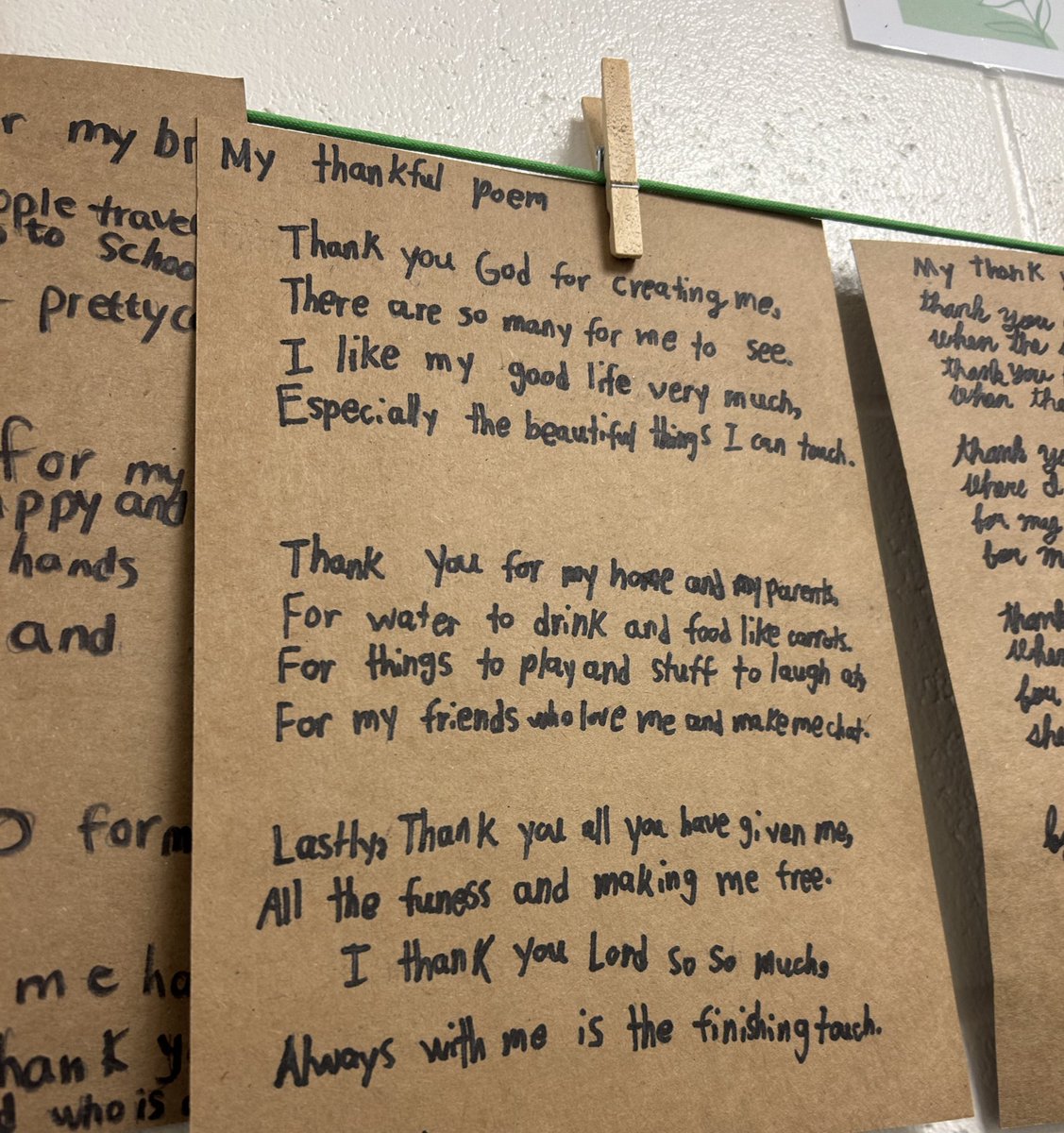 Our “Thank You, God” poems in Grade 4 ❤️#CEW2025