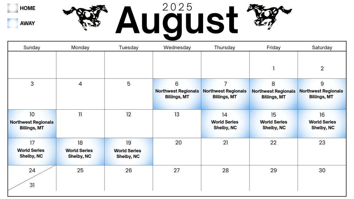 Your Official 2025 Medford Mustangs Summer Schedule 🐎⚾️