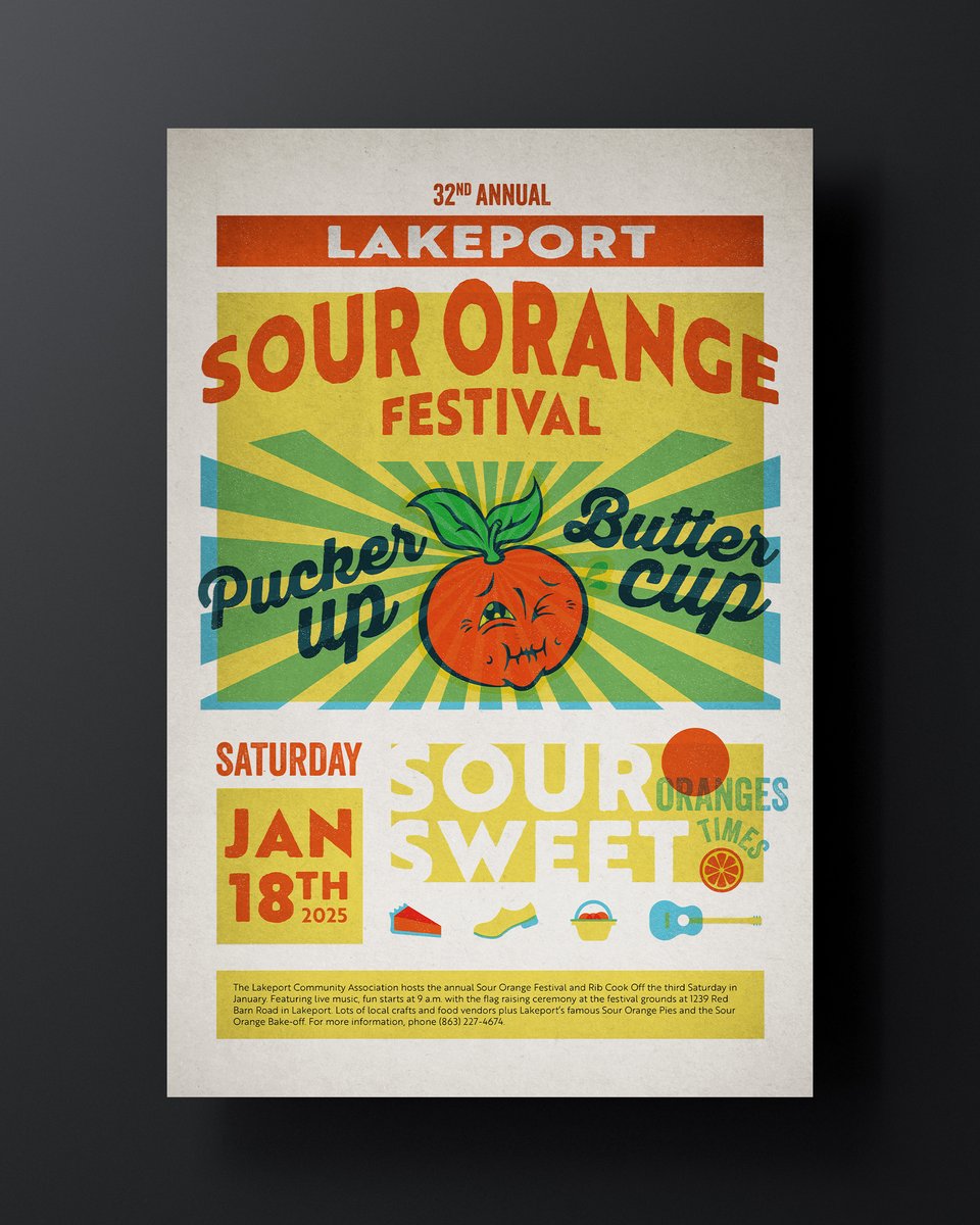 Let’s Create Local Color

This Sour Orange Festival poster was the first in our series of festivals in DeSoto County, Florida.

See how we can turn your venture into a lasting tradition.

MWB. We Create For Good.

#MWBwecreateforgood #tourism #DeSotoCounty #NationalTourismWeek