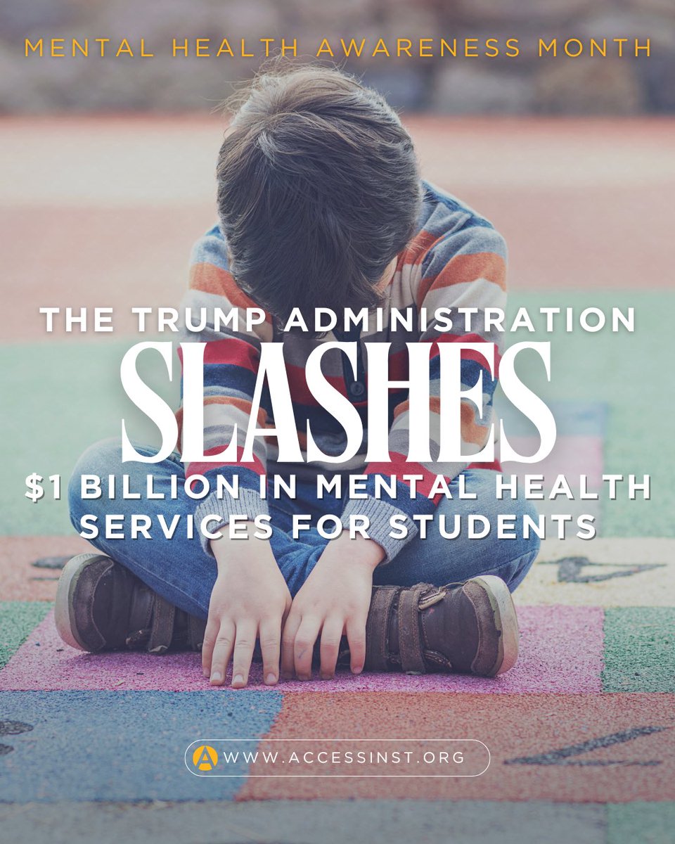 Trump just cut $1B in school mental health funding—during Mental Health Awareness Month. We.are.still.here.
Link to article in bio