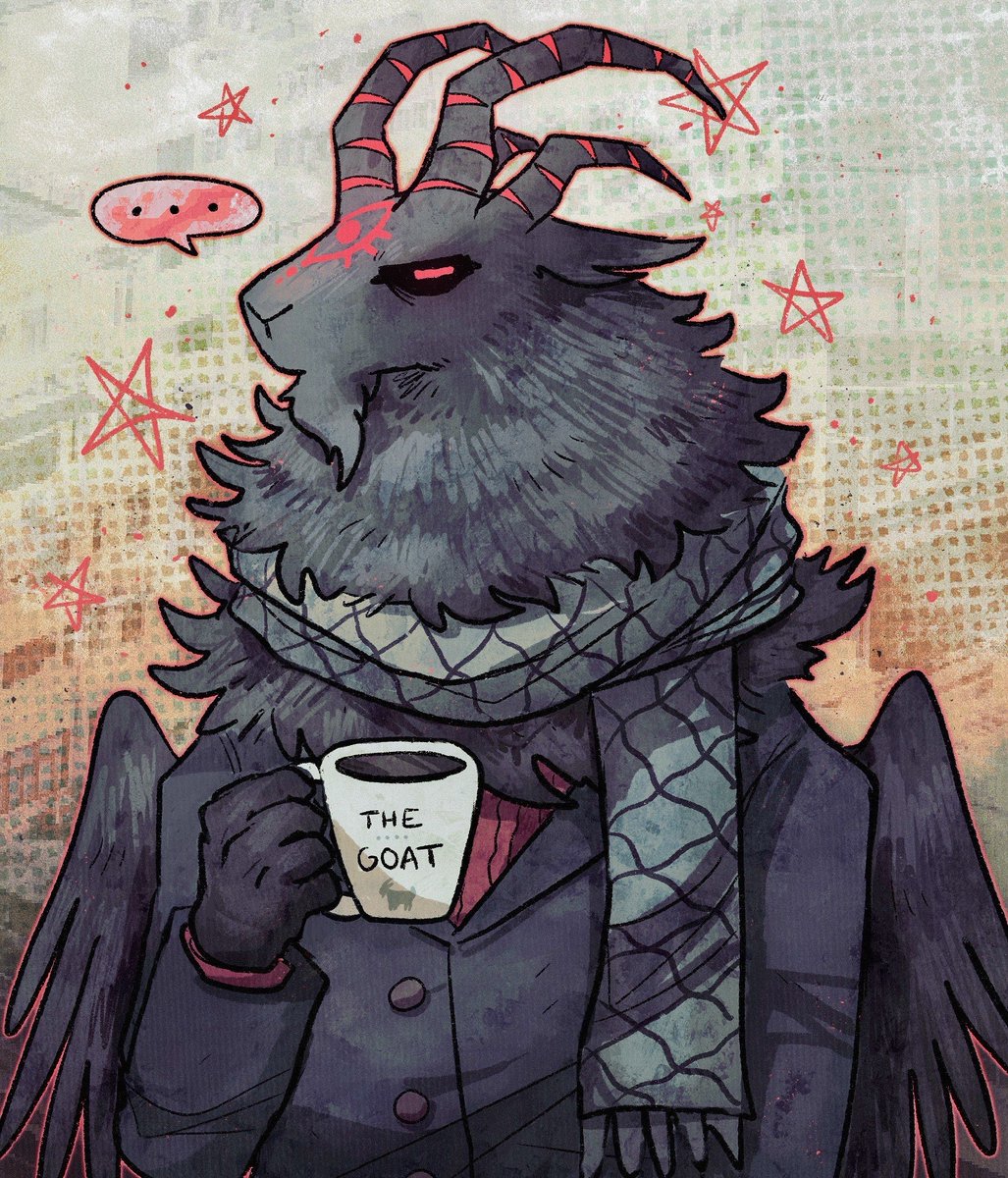 [ #oc ] he got the mug during an office event and uses it out of politeness