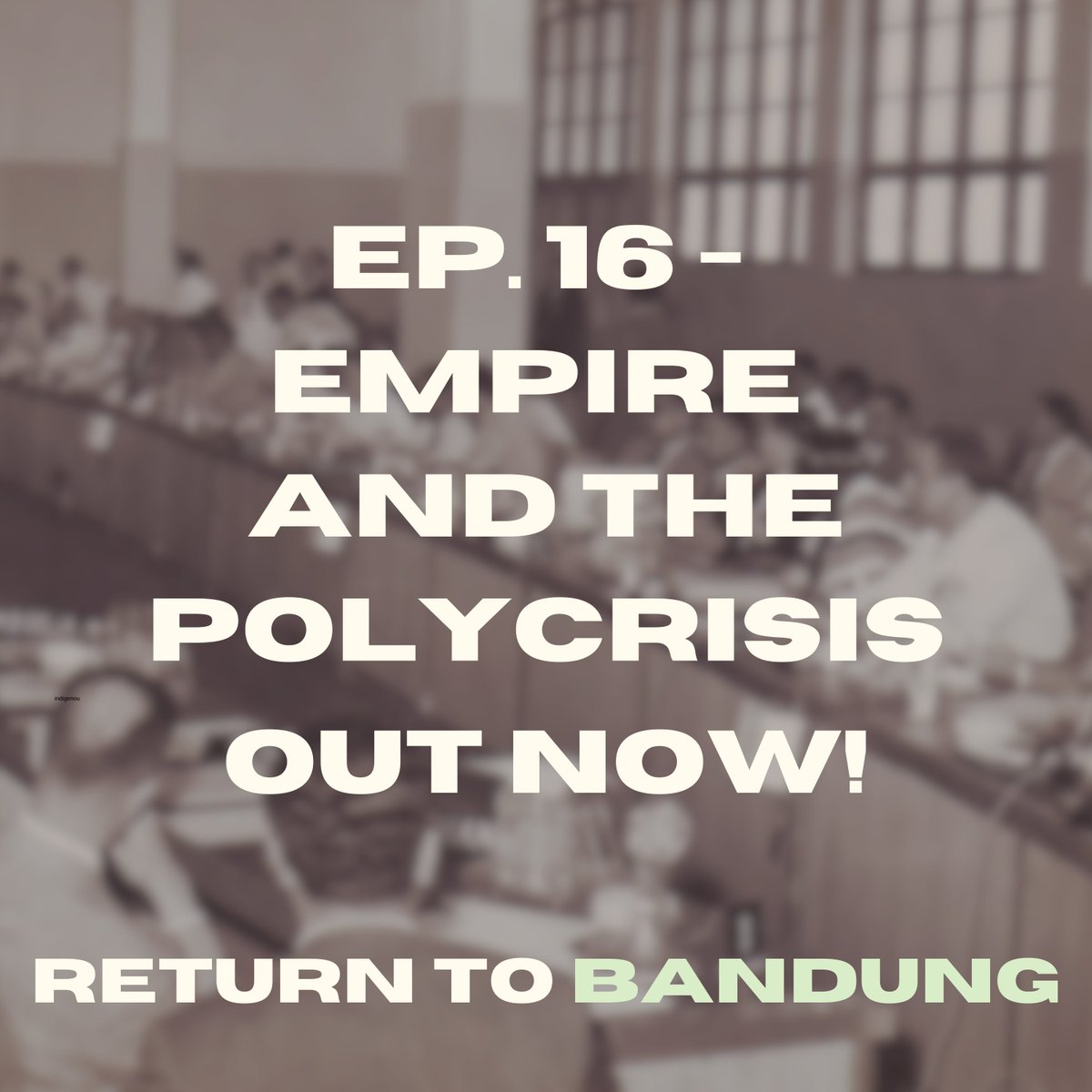 ReturnToBandung's tweet image. 🚨🚨RETURN TO BANDUNG EP. 16 OUT NOW🚨🚨
In this episode, I'm joined by @70sBachchan, co-editor of @phenomenalworld's @polycrisis, to discuss the many crises facing our world today—from climate collapse to the rise of the far-right and more.
Listen now: open.spotify.com/episode/7vOZJ1…
