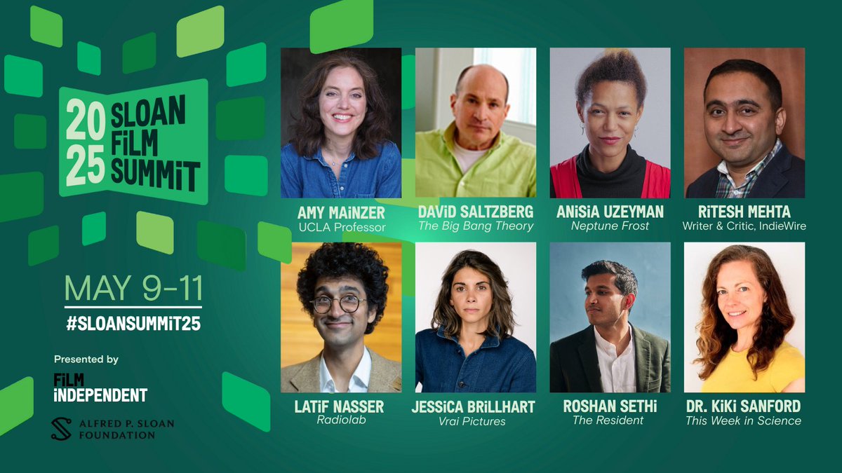 Film Independent (@filmindependent) on Twitter photo 🌌🎬 This weekend #FilmIndependent, in partnership with the <a href="/SloanFoundation/">Sloan Foundation</a>, is holding the #SloanSummit25 to bring together over 100 award-winning filmmakers, scientists and scholars.
Stay tuned for livestreamed events and learn more #ontheblog: filmindependent.org/blog/we-are-re… 🌌🎬 This weekend #FilmIndependent, in partnership with the <a href="/SloanFoundation/">Sloan Foundation</a>, is holding the #SloanSummit25 to bring together over 100 award-winning filmmakers, scientists and scholars.
Stay tuned for livestreamed events and learn more #ontheblog: filmindependent.org/blog/we-are-re…