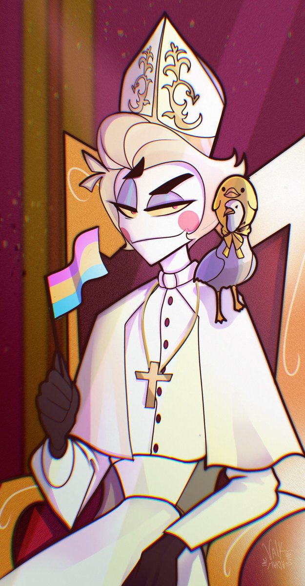 Pray for Pope Lucifer 🩷🩵💛
#HazbinHotel