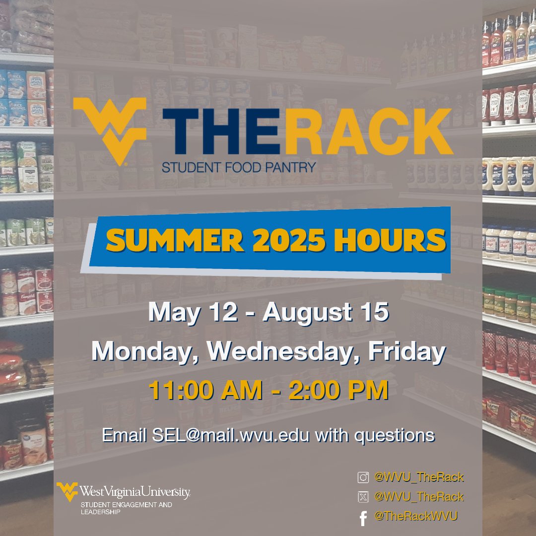 The Rack: WVU Student Food Pantry tweet media