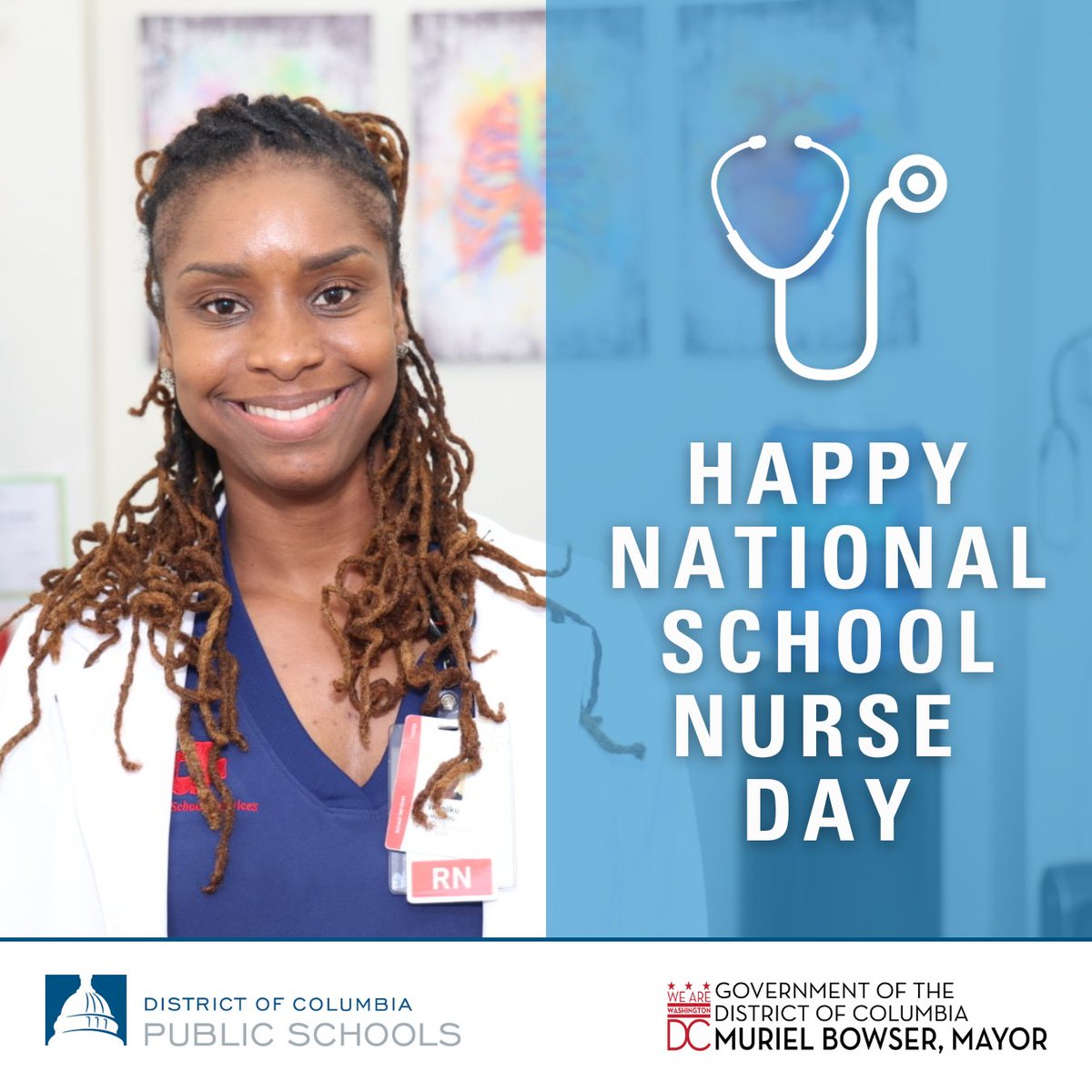 Chancellor Ferebee (@dcpschancellor) on Twitter photo School nurses are the wellness experts, trusted medical partners, and healthcare heroes for the young people across <a href="/dcpublicschools/">DC Public Schools</a> 💙🩺💙
A special thanks to <a href="/JacksonReedHSDC/">Jackson-Reed High School</a>'s Nurse McCarthy, who has helped the Tigers be their best selves for more than 6⃣ years! 🐯
#SND2025 School nurses are the wellness experts, trusted medical partners, and healthcare heroes for the young people across <a href="/dcpublicschools/">DC Public Schools</a> 💙🩺💙
A special thanks to <a href="/JacksonReedHSDC/">Jackson-Reed High School</a>'s Nurse McCarthy, who has helped the Tigers be their best selves for more than 6⃣ years! 🐯
#SND2025