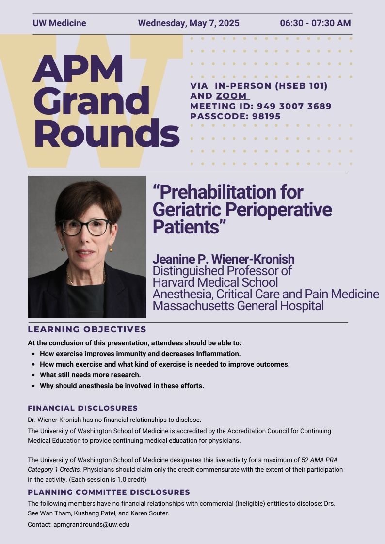 G. Burkhard Mackensen (@gb_mackensen) on Twitter photo What a treat to have Jeanine Wiener-Kronish, MD, former anesthetist-in-chief <a href="/MGHanesthesia/">Mass General Anesthesia</a> as our keynote speaker for the academic evening and visiting professor <a href="/UWAnesthPainMed/">UW Anesthesiology & Pain Medicine</a>. This morning, she taught us all we need to know about prehabilitation before surgery. 🙏🏻Thank you! What a treat to have Jeanine Wiener-Kronish, MD, former anesthetist-in-chief <a href="/MGHanesthesia/">Mass General Anesthesia</a> as our keynote speaker for the academic evening and visiting professor <a href="/UWAnesthPainMed/">UW Anesthesiology & Pain Medicine</a>. This morning, she taught us all we need to know about prehabilitation before surgery. 🙏🏻Thank you!