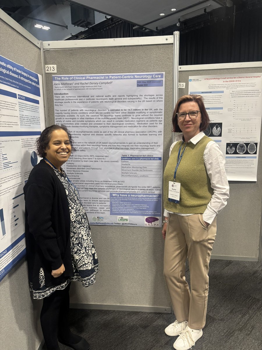 UKCPA Neurosciences Committee (@ukcpaneuro) on Twitter photo <a href="/joelamathews/">Joela Mathews</a> & <a href="/RayDorsey7/">Ray Dorsey</a> showcasing their poster <a href="/theABN_Info/">Association of British Neurologists</a> demonstrating the role of neuropharmacists in supporting neurology services #ABN2025 #neuropharmacy <a href="/joelamathews/">Joela Mathews</a> & <a href="/RayDorsey7/">Ray Dorsey</a> showcasing their poster <a href="/theABN_Info/">Association of British Neurologists</a> demonstrating the role of neuropharmacists in supporting neurology services #ABN2025 #neuropharmacy