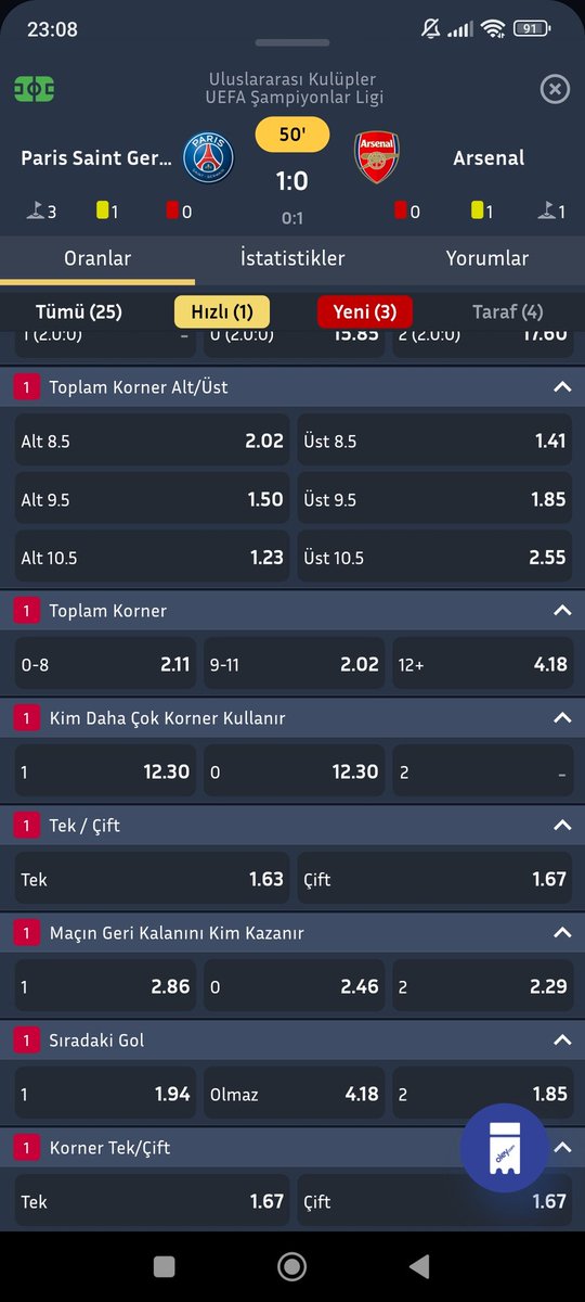 backtosyns's tweet photo. @oleycom da korner sayısı yanlış gösteriliyor ve oran cazip bu nedenle müşteri maduriyeti söz konusu. @Nesinecom de ise doğru gösterim var. @oleycom pişmanlıktır https://t.co/XXBm3drak7