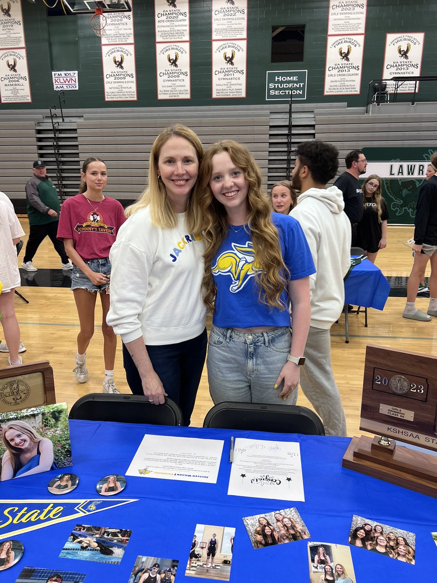 Congratulations to Jocelyn Wilson on her signing today! She signed to South Dakota State University to continue her swimming career! We’re very proud!