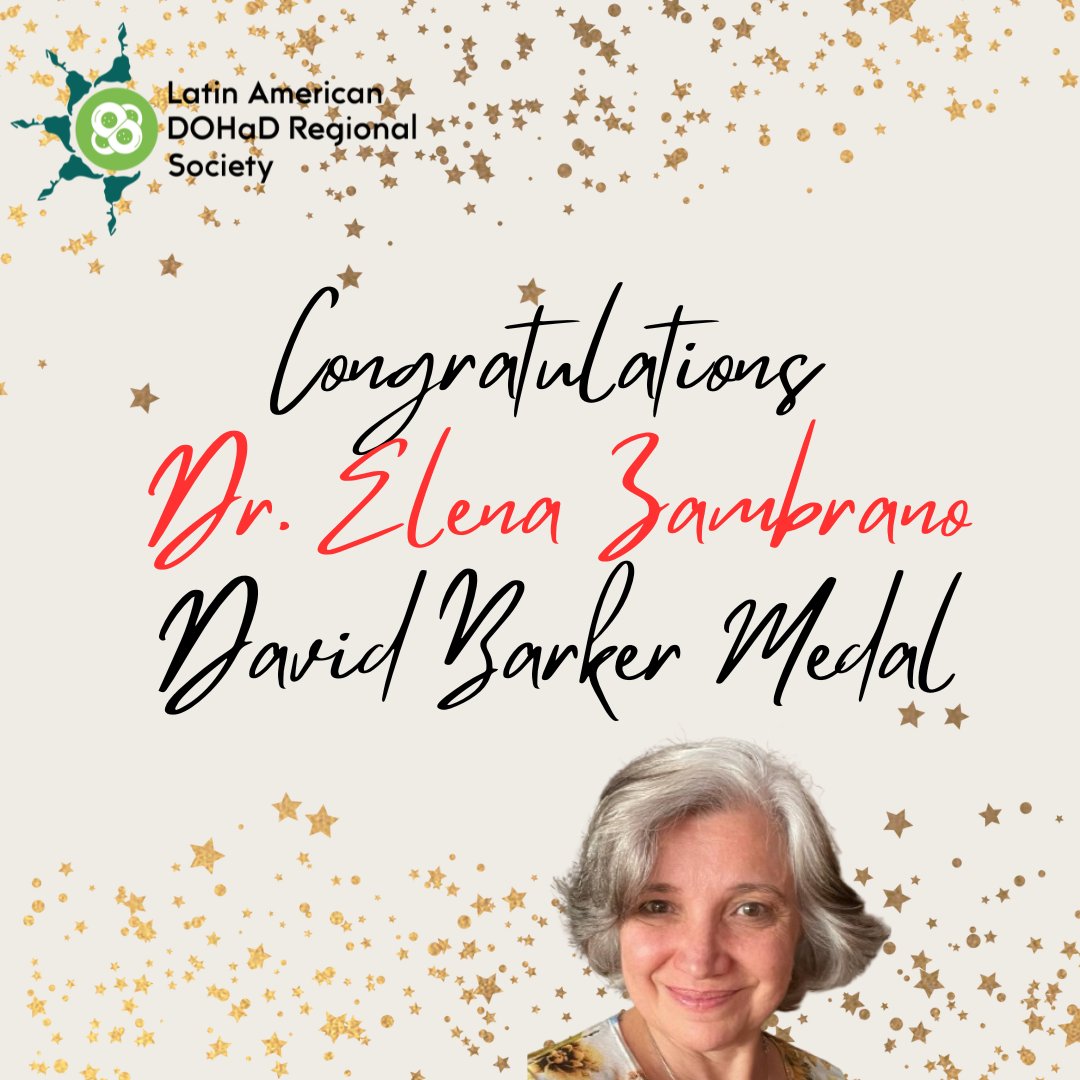 Latin American DOHaD Regional Society (@la_dohad) on Twitter photo The Latin American DOHaD Regional Society proudly celebrates the awarding of the David Barker Medal to Dr Elena Zambrano, given by the International DOHaD Society. <a href="/DOHaD_Society/">International DOHaD Society</a> <a href="/DOHaD2025/">DOHaD2025</a> <a href="/BrasilDohad/">DOHaD Brasil</a> The Latin American DOHaD Regional Society proudly celebrates the awarding of the David Barker Medal to Dr Elena Zambrano, given by the International DOHaD Society. <a href="/DOHaD_Society/">International DOHaD Society</a> <a href="/DOHaD2025/">DOHaD2025</a> <a href="/BrasilDohad/">DOHaD Brasil</a>