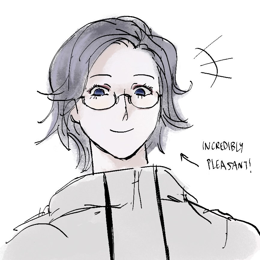 He looks like an old librarian lady to me