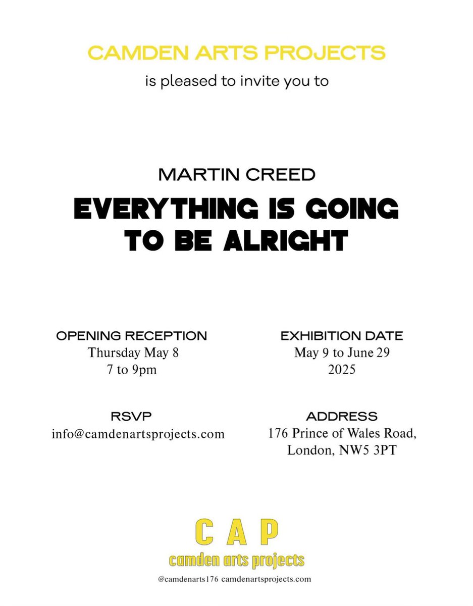 martincreed's tweet image. show opening this thursday 8th may in london at camden arts projects. from 7-9pm at 176 prince of wales road. everyone is welcome #martincreed @HauserWirth Hala Matar