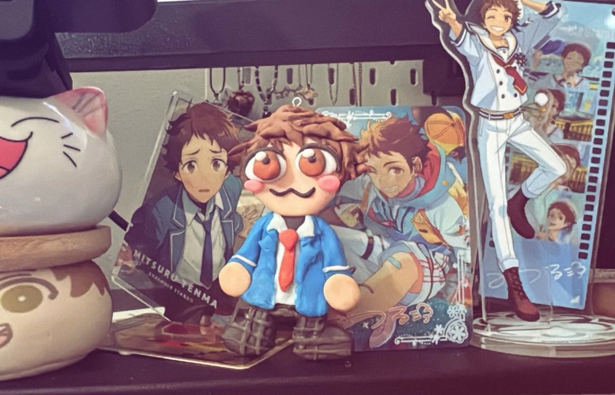 twigball's tweet photo. made mitsuru out of clay https://t.co/A9UKrzKf2Q