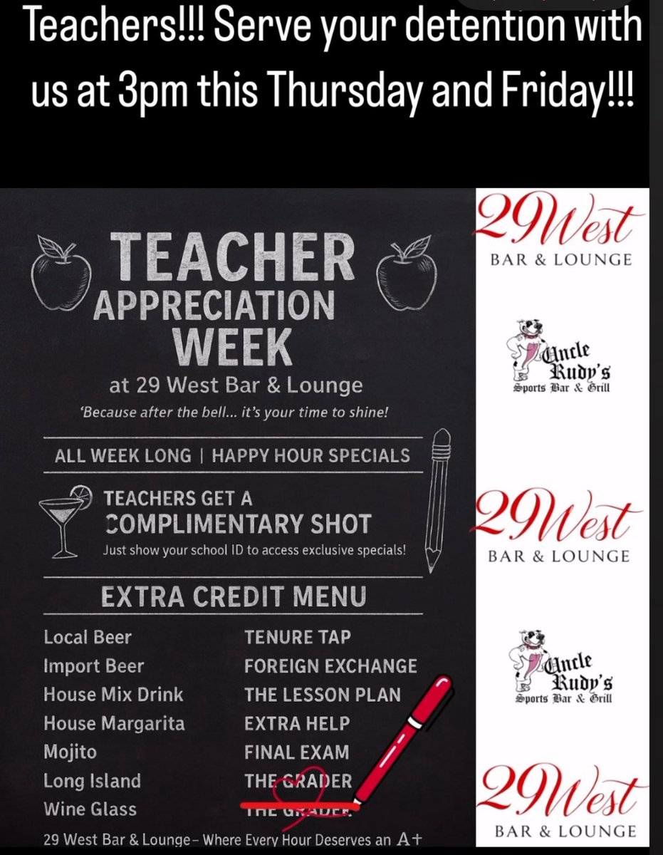 Detention after school for all teachers!