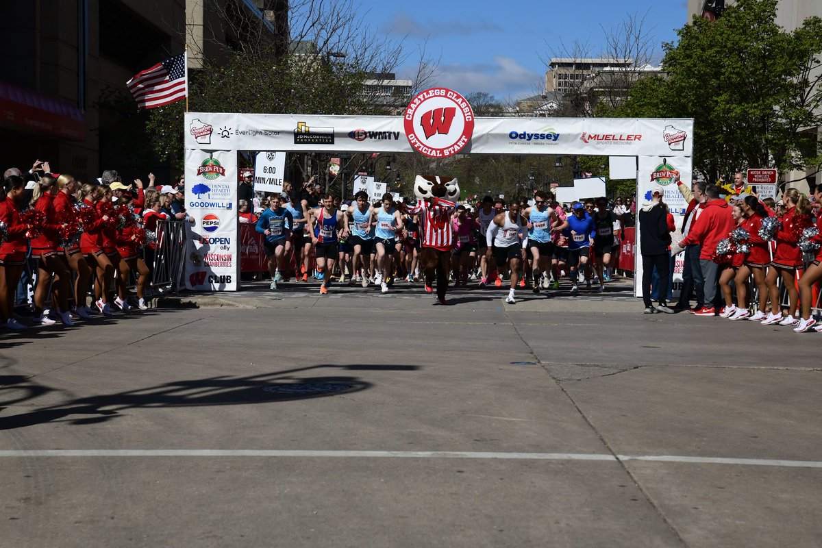 UW–Madison Computer Sciences (@wisconsincs) on Twitter photo On 4/26, CS' own Mike Swift, Meena Syamkumar, and Andy Kuemmel laced up for the Crazylegs Classic, an 8k race around Capitol Square in support of <a href="/UWBadgers/">Wisconsin Badgers</a> (kicked off by Bucky himself!).
A special shoutout to Andy, who placed 11th in his division @ a 7-minute pace! On 4/26, CS' own Mike Swift, Meena Syamkumar, and Andy Kuemmel laced up for the Crazylegs Classic, an 8k race around Capitol Square in support of <a href="/UWBadgers/">Wisconsin Badgers</a> (kicked off by Bucky himself!).
A special shoutout to Andy, who placed 11th in his division @ a 7-minute pace!