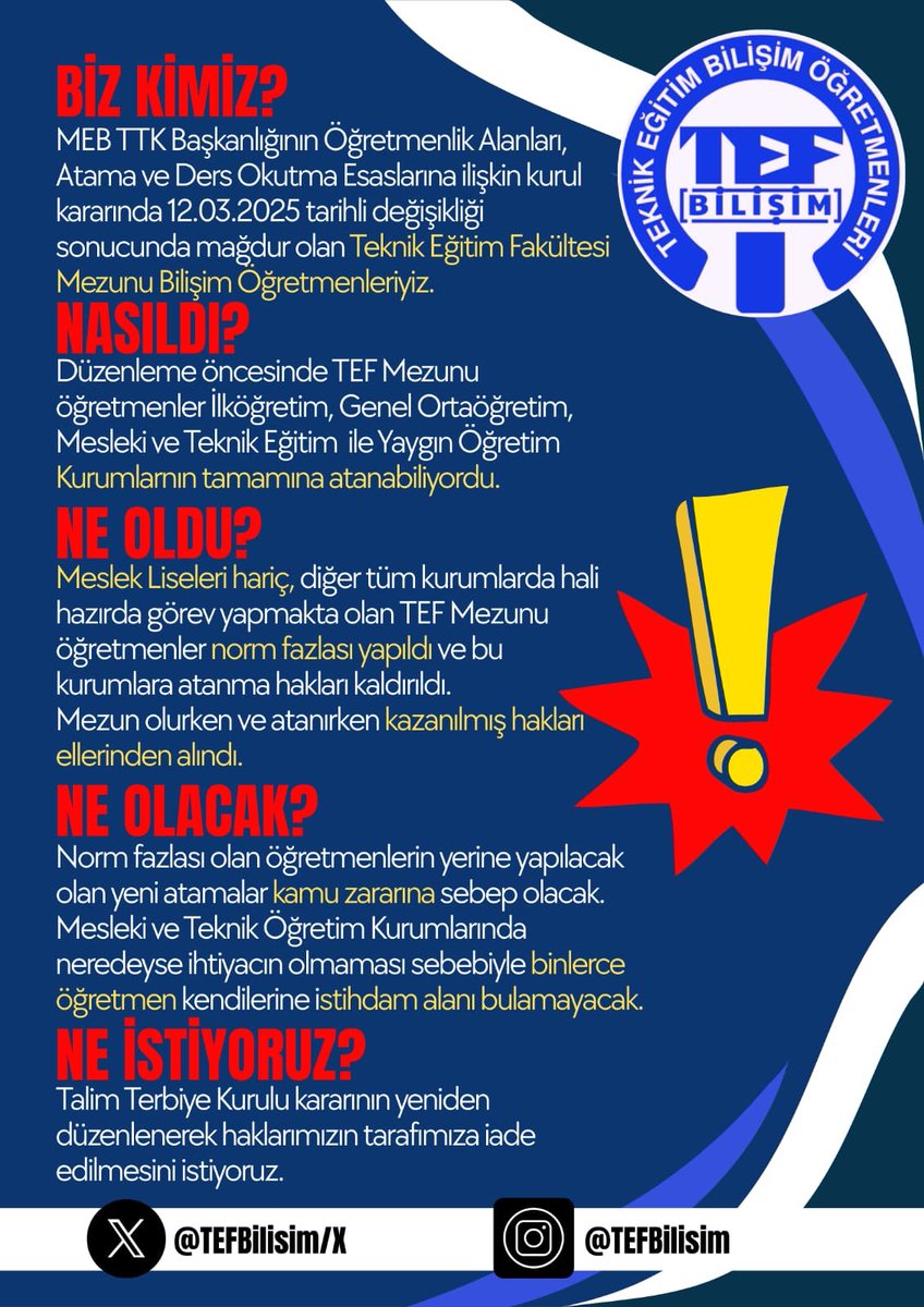 #TEFBilisimVazgecmiyor