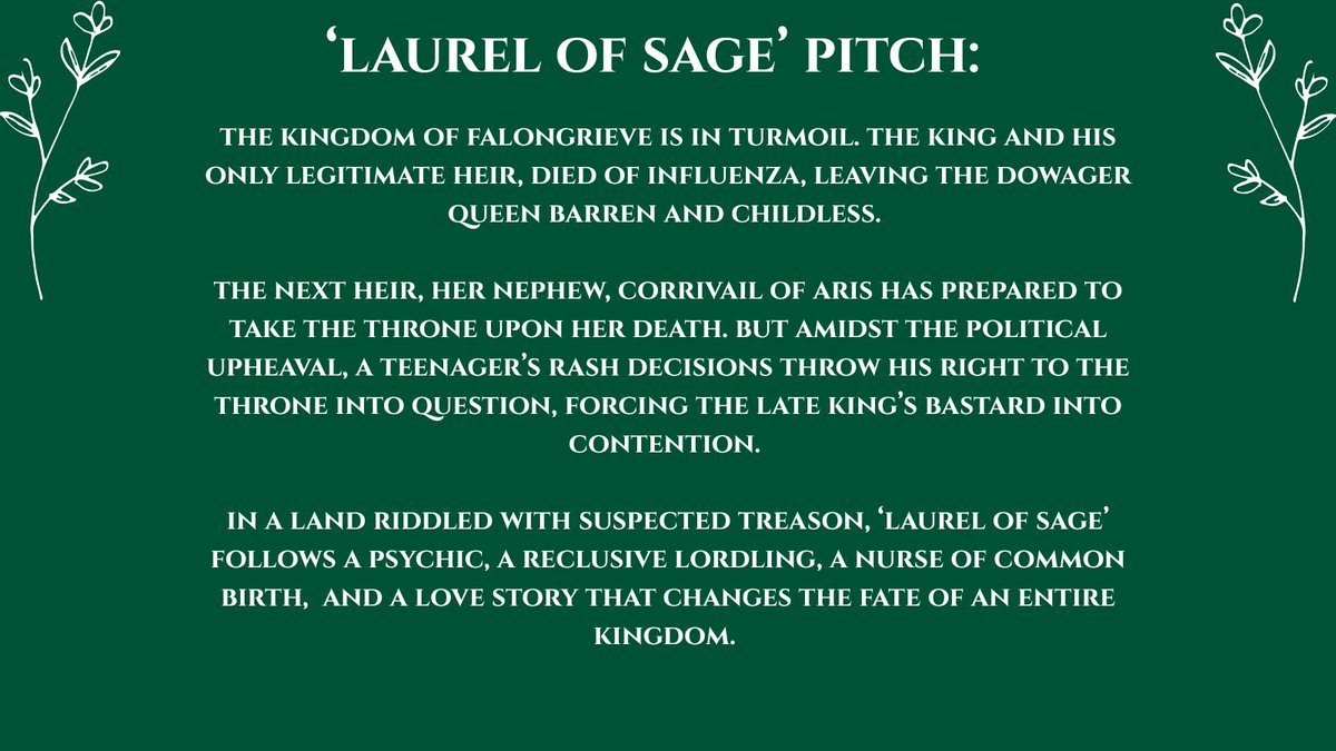 Imogen_L_Smiley's tweet photo. Laurel of Sage #questpit #Q 
Fire Emblem: Three Houses x Gwen &amp; Art Are Not In Love x The Cruel Prince x Circe
🏳️‍🌈Queer Normative World
🏳️‍⚧️Trans MMC 
✨Magic Has Consequences 
🔮Divine Entities With Dubious Morals
📚 Academia
♟️Political Upheaval
⚔️ Imminent War
💛Found Family https://t.co/Eb5X4955iw