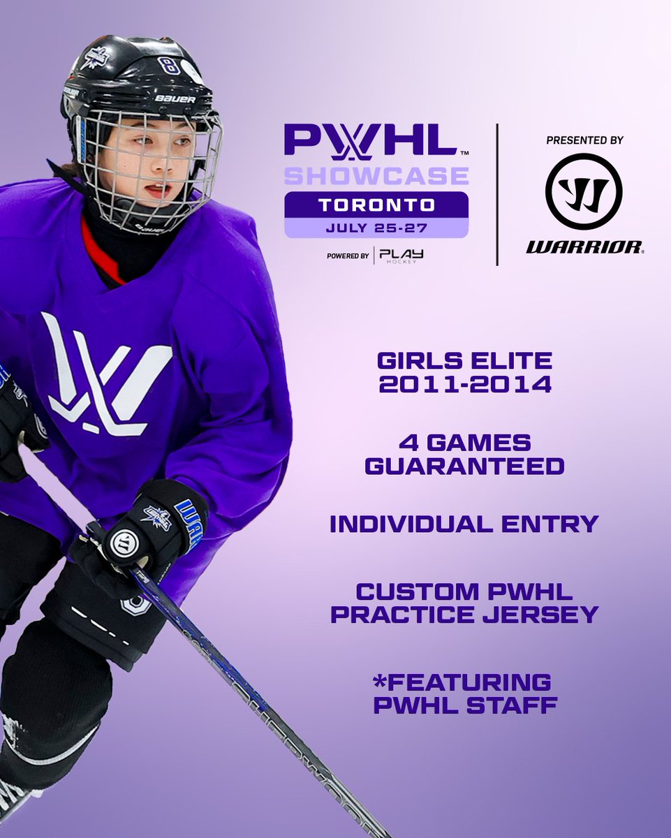 🚨 <a href="/thepwhlofficial/">PWHL</a> Showcase Toronto presented by <a href="/warriorhky/">Rich Civis</a>!

Girls 2011–2014, get ready for a weekend packed with competitive games, expert coaching, and serious fun. Custom PWHL Practice jersey, and hands-on development with *PWHL staff.

bit.ly/4iR7LUg